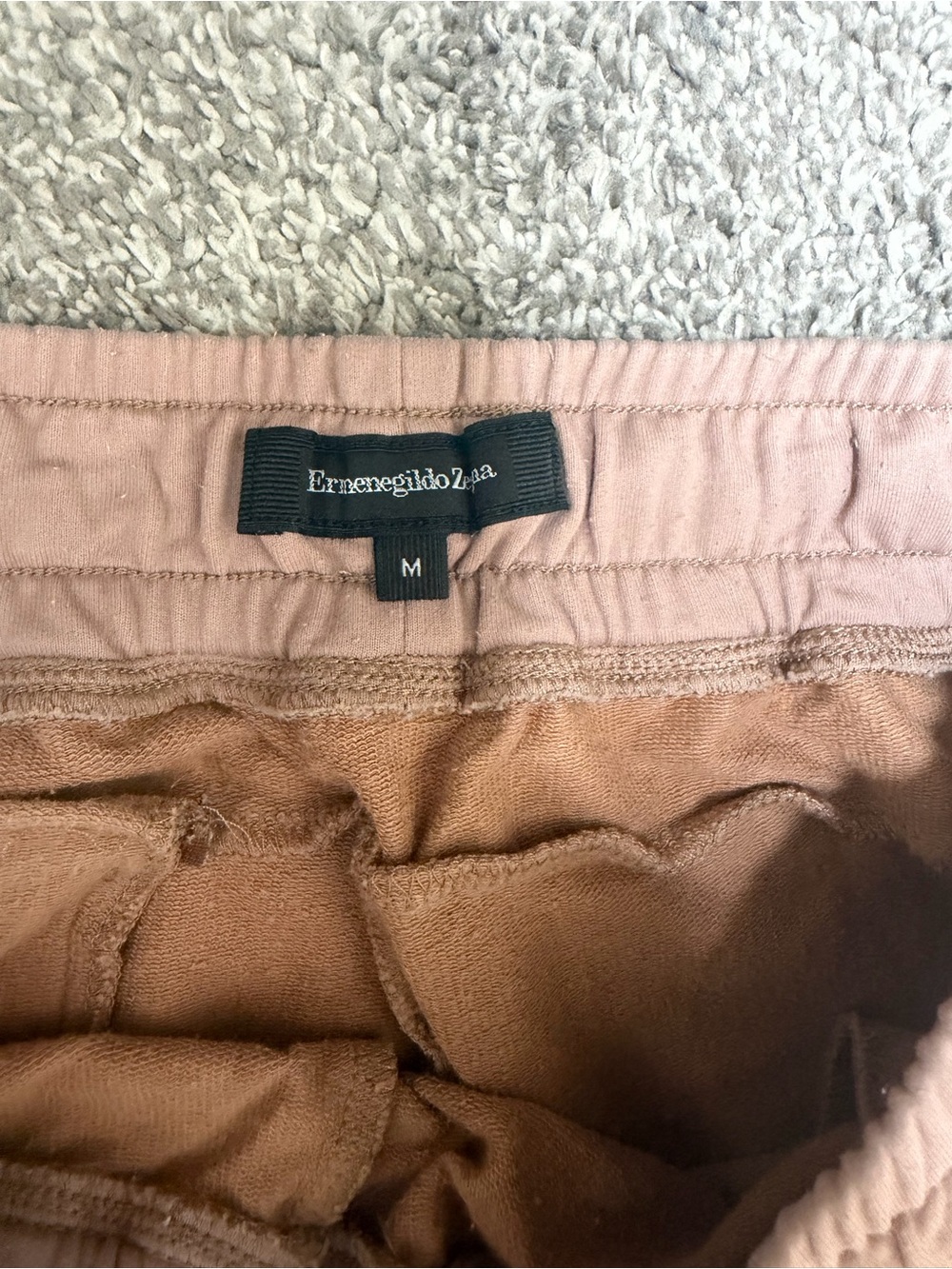 Ermenegildo Zegna Men’s Beige and Brown Sweatpants